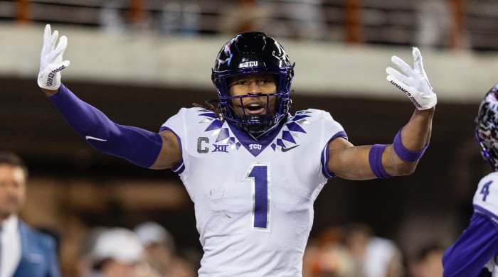 TCU wide receiver Quentin Johnston was selected by the Chargers in the first round of the 2023 NFL draft.